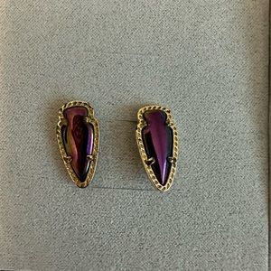 Kendra Scott stud earrings in iridescent purple/blue Color